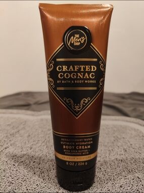 Bath & Body Works Crafted Cognac Men's Body Cream - Brown and Black